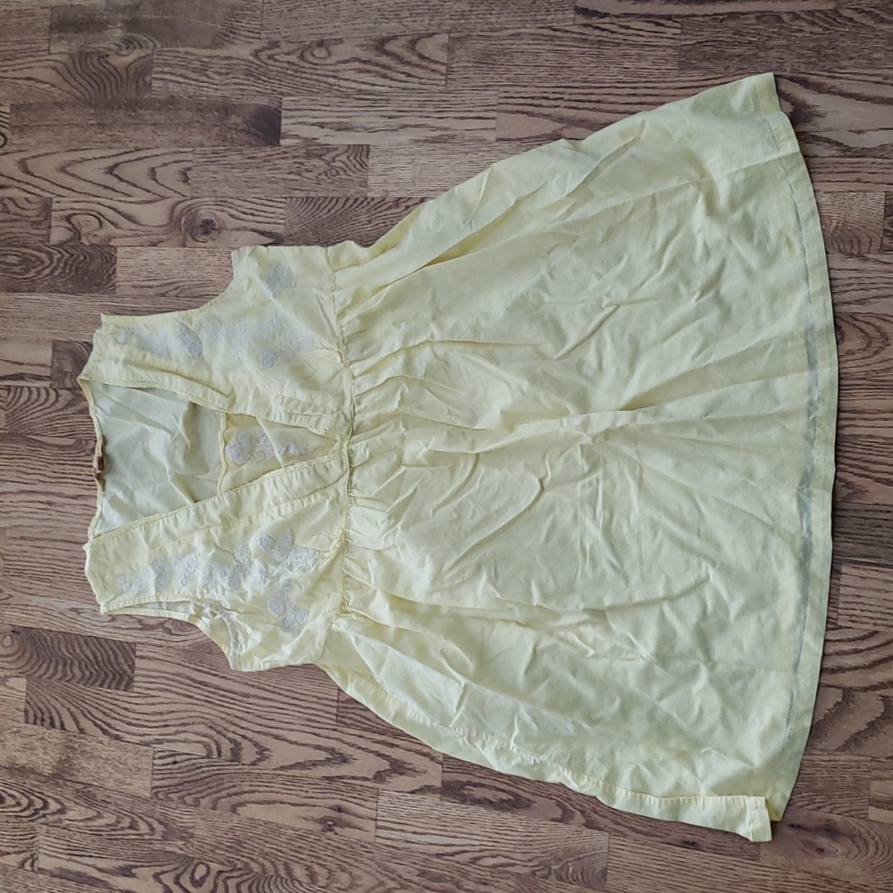 (M) April Cornell Pastel Lace Long Sleeveless Top Grannycore Fairycore Light